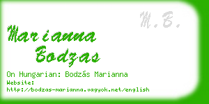 marianna bodzas business card
